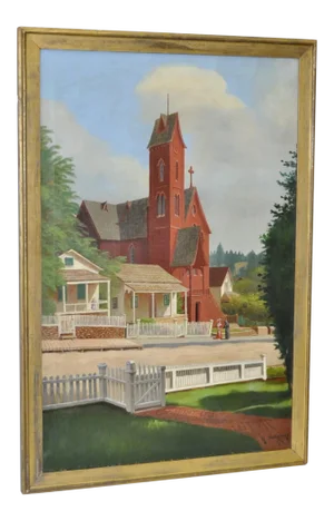 Antique Oil Painting by R. Davenport C.1896