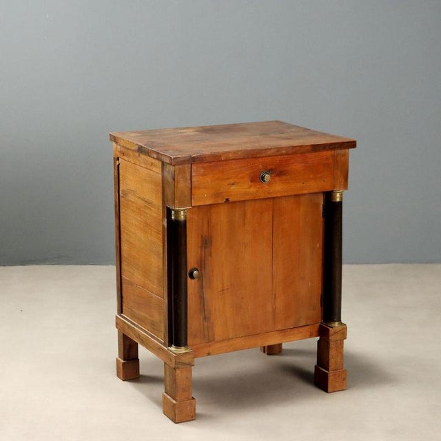 Empire Walnut Bedside Table For Sale - Image 9 of 9