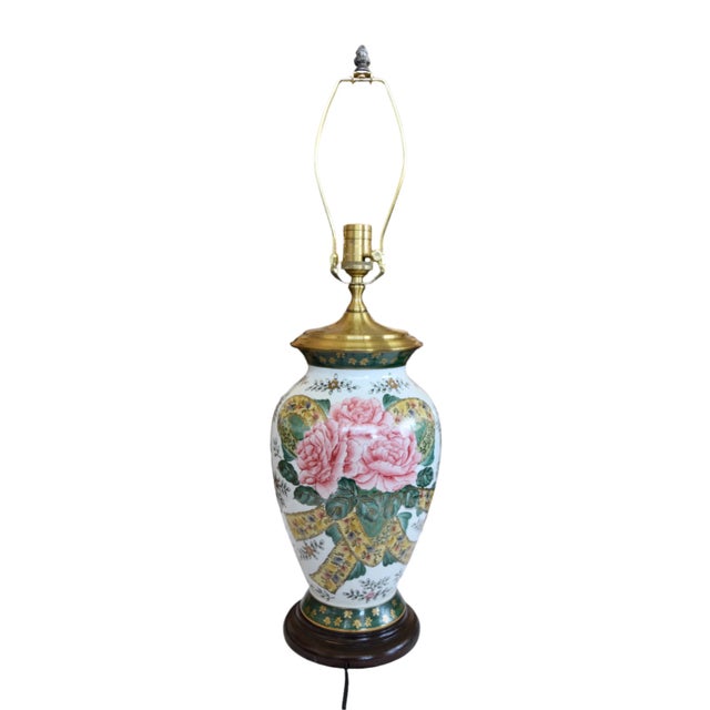 Chinoiserie Mid 20th Century Wildwood Chinoiserie Ginger Jar Table Lamp For Sale - Image 3 of 6