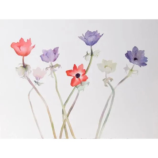 Rendered in soft hues of red and purple, the poppy blossoms appear lively and realistic while retaining the temporal...