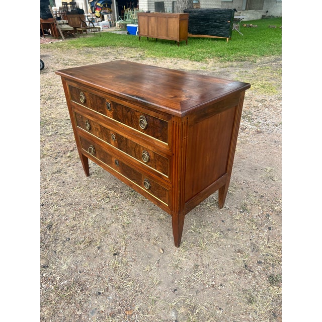 Mid 19th Century French 19th Century Louis XVI Walnut Chest of Drawers For Sale - Image 5 of 12