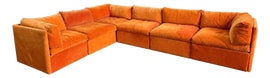 Example of Orange Velvet Sofas