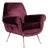 Mid-Century Modern Italian Velvet Armchair by Gigi Radice for Minotti, 1950s For Sale