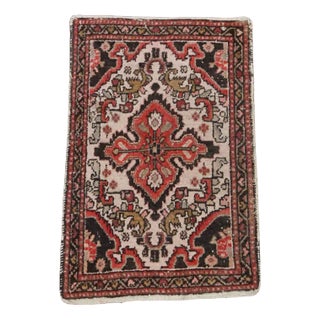 Small Hand-Knotted Rug in Warm Colors For Sale