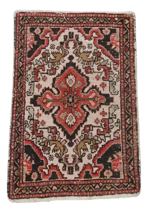 Small Hand-Knotted Rug in Warm Colors
