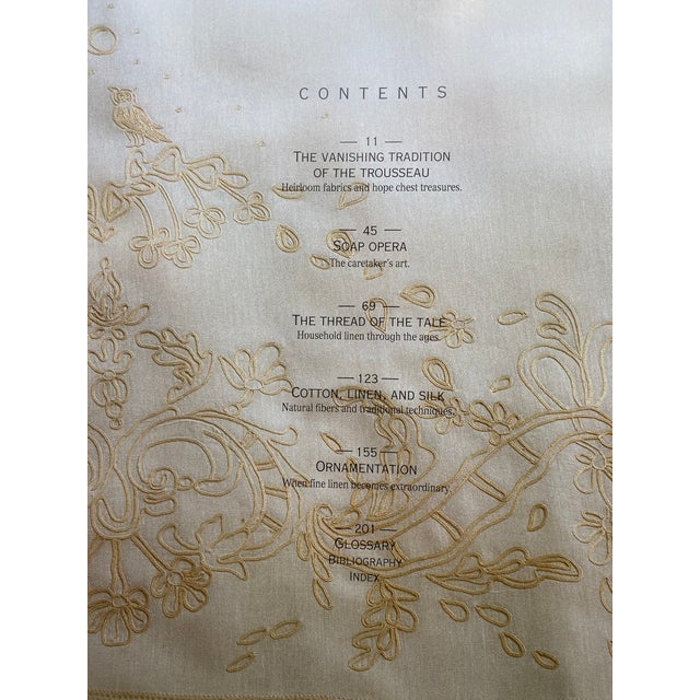 French Country The Book of Fine Linen by Francoise De Bonneville For Sale - Image 3 of 10