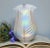 This iridescent pulled feather art glass candle shade is a signed work by Todd Phillips, an American studio glass artist...
