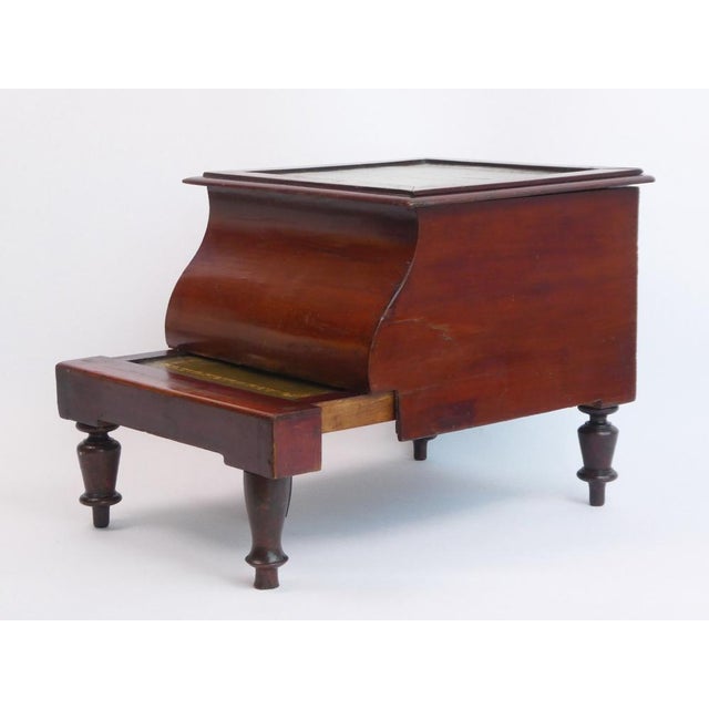 Antique Victoria Bed Steps with Leather For Sale - Image 10 of 13