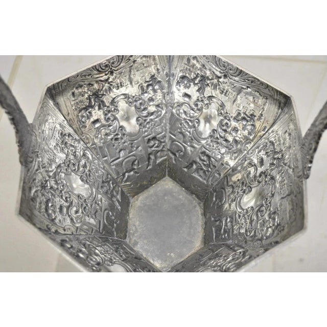 Silver Antique Derby Sp Co International Silver Plated Wedding Basket W Repousse For Sale - Image 8 of 12