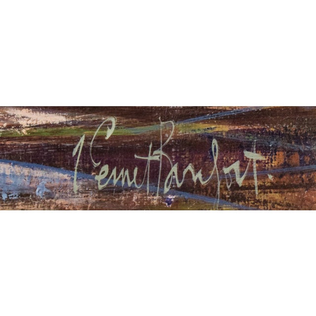 Robert Vernet-Bonfort, Surreal Garden, 20th-Century, Oil on Canvas, Framed For Sale - Image 8 of 13