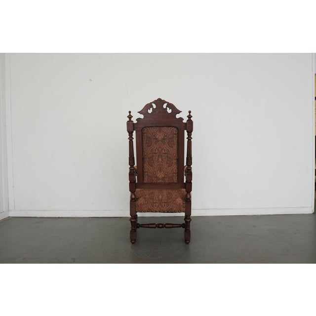 Vintage Spanish Revival Carved Wood Armchairs (Set of 2) For Sale - Image 15 of 17