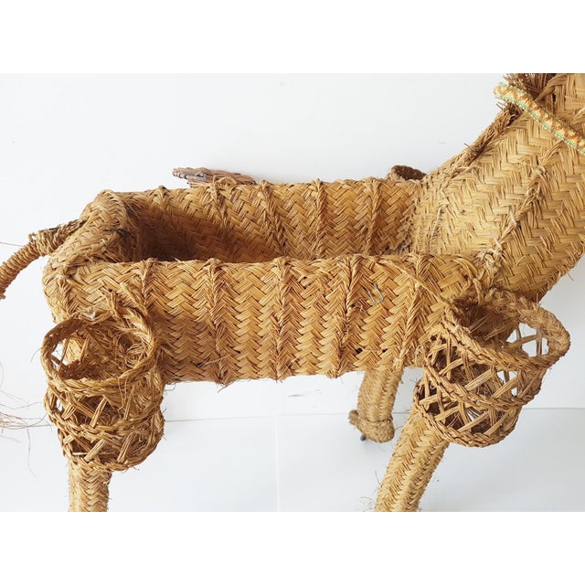 Wood Donkey Plant Stand on Wheels, 1950s For Sale - Image 7 of 12