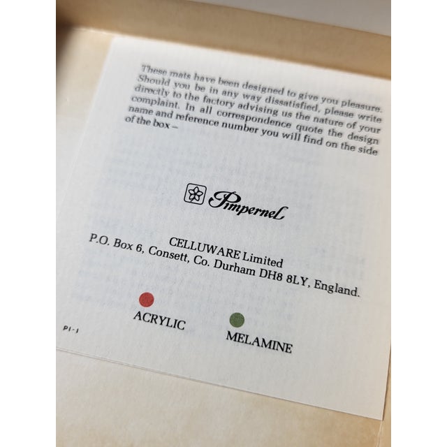 Vintage Pimpernel Coasters Flower Garden England For Sale In San Francisco - Image 6 of 8