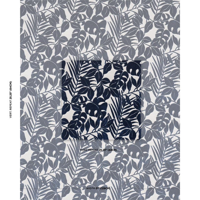 Miramar Indoor/Outdoor Velvet makes a splash with its graphic silhouettes of exotic leaves and fern fronds. A medium-scale...