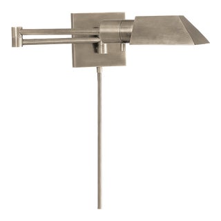 Visual Comfort Signature Studio Swing Arm Wall Light in Antique Nickel For Sale