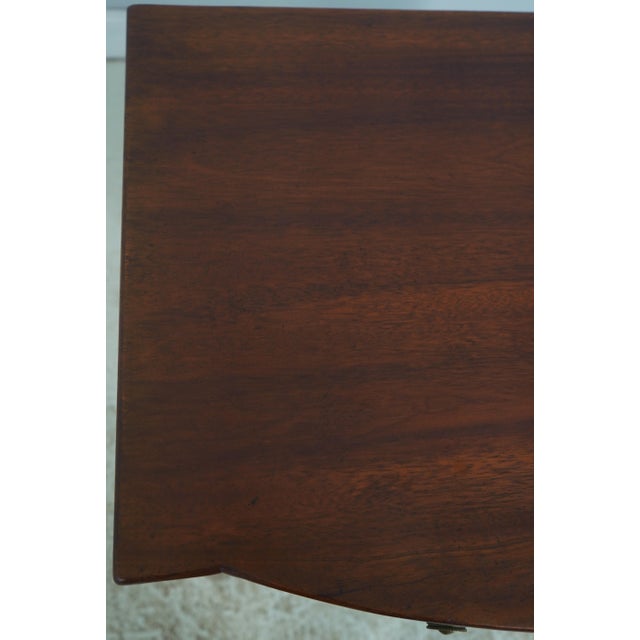 Wright Table Co. Mahogany Federal Style 2 Drawer End Table Server For Sale - Image 15 of 18