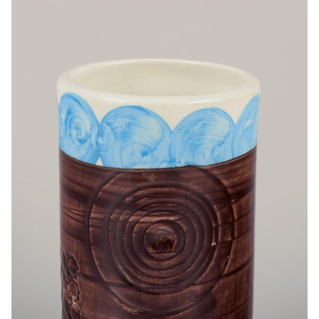 Modernist Sarek Ceramic Vase by Olle Alberius for Rörstrand For Sale - Image 5 of 8