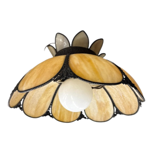 Vintage Tulip Slag Glass Pendant Light