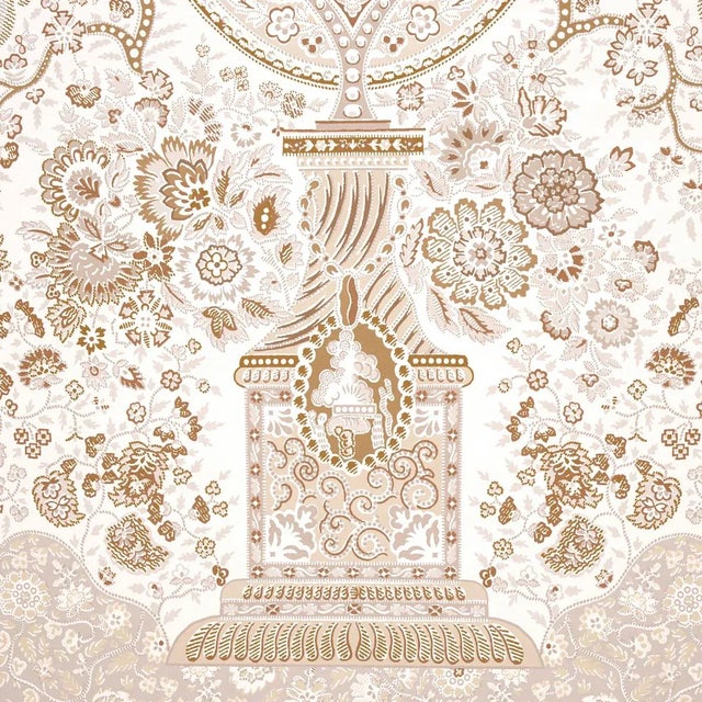 Schumacher SAMPLE - Schumacher Colmery Paisley Panel Set In Parchment For Sale - Image 4 of 5