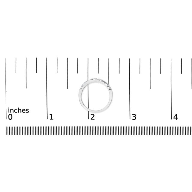 14K White Gold 1/2 Cttw Round Diamond 11 Stone Classic Band - Size 6 For Sale In New York - Image 6 of 6
