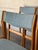 Wood Dining Chairs Set of 6 in Blue Fabric Newly Reupholstered Mid-Century Modern For Sale In Los Angeles - Image 6 of 11