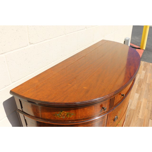 Early 20th Century Blackhawk Furniture Co. Louis XV Style Hand-Painted Sideboard Buffet Cabinet For Sale - Image 15 of 18