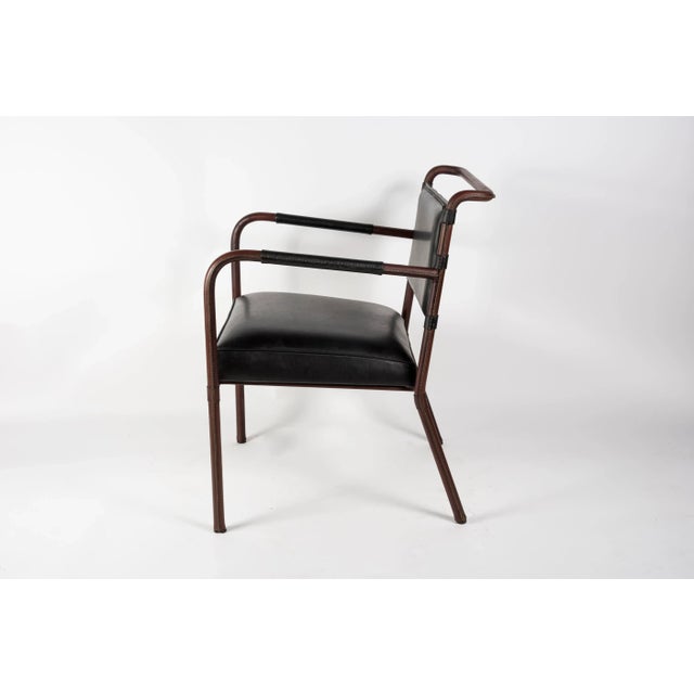 Leather Armchair by Jacques Adnet, 1950s For Sale - Image 6 of 11