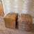 Pair of Vintage Woven Natural Fiber Cube Ottomans For Sale - Image 9 of 12