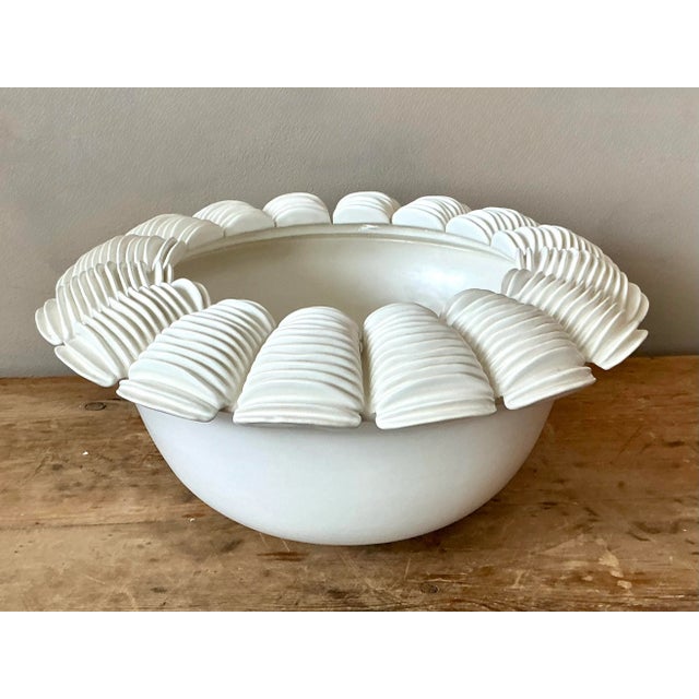 Vintage Boho Matte Ceramic Bowl For Sale - Image 9 of 10