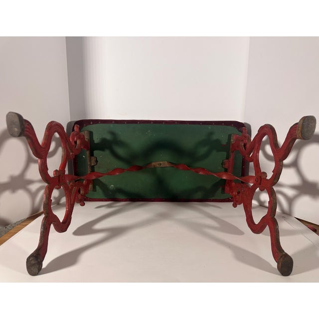 Antique Cast Iron Vanity Bench For Sale - Image 9 of 10