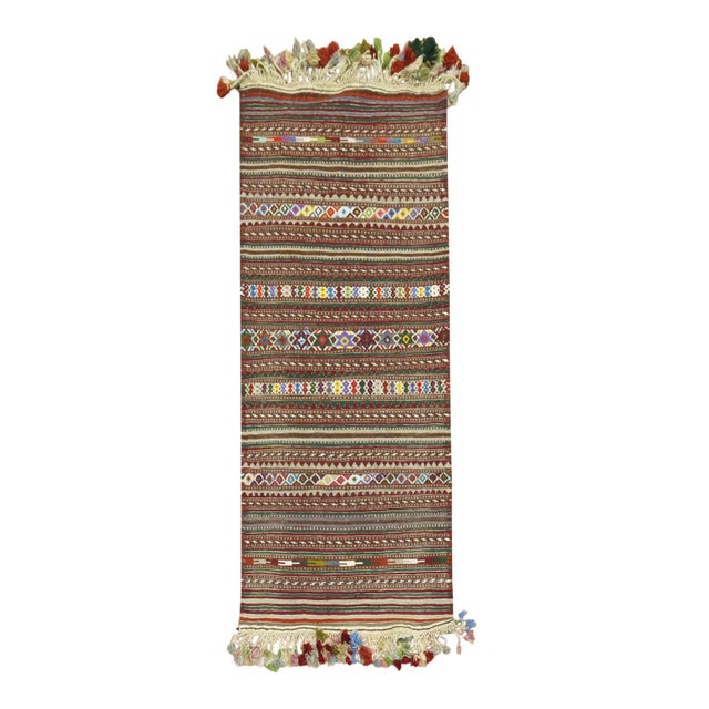 Vintage Jajim Runner, 2'9'' X 6'8'' For Sale