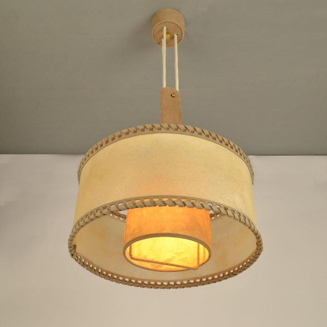Gold Counterbalance Pendant Lamp, 1960s For Sale - Image 8 of 17