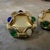1980s Costume Jewelry Gilt Metal and Cabochon Glasses Italian Clip-on Earrings For Sale - Image 10 of 12