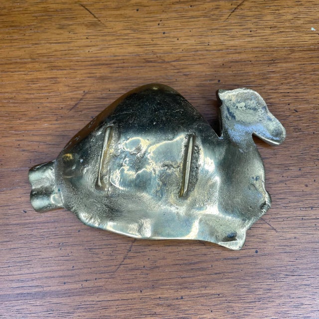 Vintage Brass Camel Ashtray For Sale - Image 4 of 5