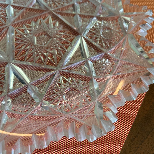 Early 20th Century American Brilliant Period Lead Crystal Cut Glass Bowl For Sale - Image 4 of 11