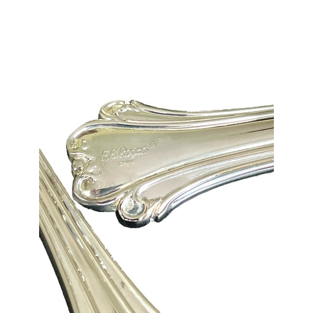 F.B. Rogers Silver Co. Fb Rogers Silver American Chippendale Silver-Plated Flatware Service for 12 Äì 62 Pieces With Case For Sale - Image 4 of 5