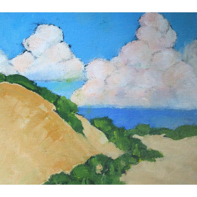 Contemporary Pacific View Lynne French California Landscape Seascape 8x8 Oil Painting For Sale - Image 3 of 4