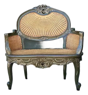 Vintage Paradigm Cane Settee