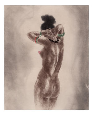Louis Icart, Highly Swollen Areola from The Life of Breasts, Nude, Original Etching & Aquatint, 1945