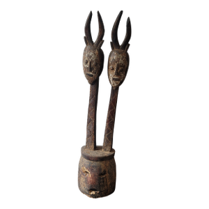 African Baule Dual Head Mask