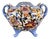 20th Century Earthenware Cachepot Decorated with Peonies from Gien For Sale