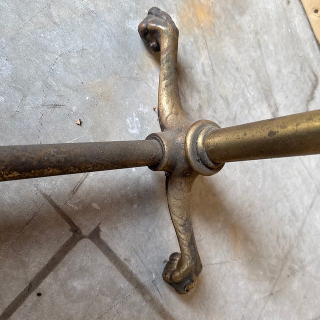 Ar Swenson Brass Adjustable Paw Footed Desk Table For Sale In Seattle - Image 6 of 12
