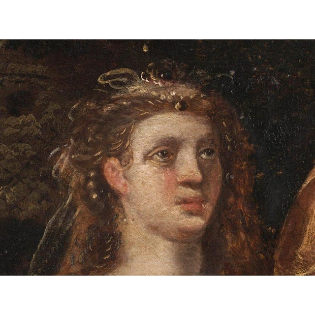 Flemish School Artist, Figures, 17th Century, Oil on Panel, Framed For Sale - Image 6 of 13