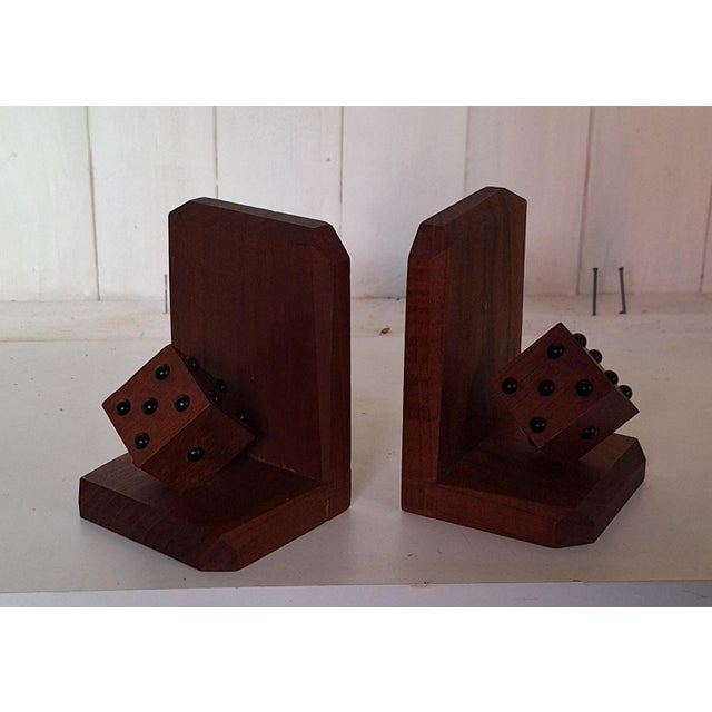 Mid-Century Cube Bookends in Teak, 1960s, Set of 2, in Very Good conditions. Designed 1960 to 1969