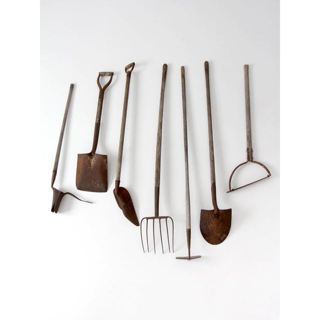 Antique Primitive Garden Tool Collection - 7 Piece For Sale - Image 9 of 18