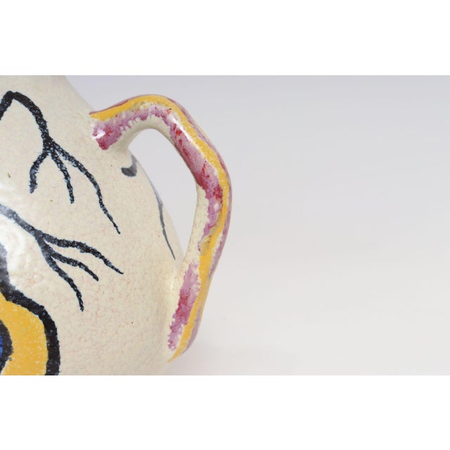 1940s Art Deco Zuid-Holland Gouda "Espera" Bulbous Matte Glaze Ceramic Pitcher For Sale - Image 12 of 17