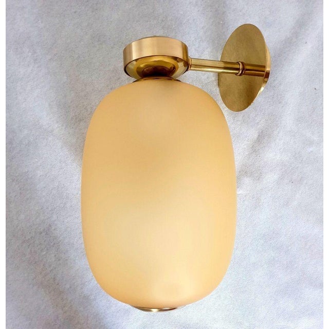 1990s 1990s Pair of Murano-Brass Mid Century Modern Sconces Italy For Sale - Image 5 of 11