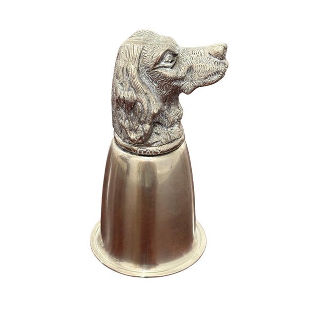 Vintage Gucci Silver-Tone Hound Dog Stirrup Cup For Sale In Charlotte - Image 6 of 7