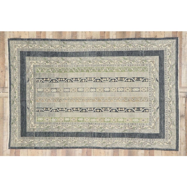 Light Gray Turkish Oushak Rug - 06'03 X 09'06 For Sale - Image 8 of 9