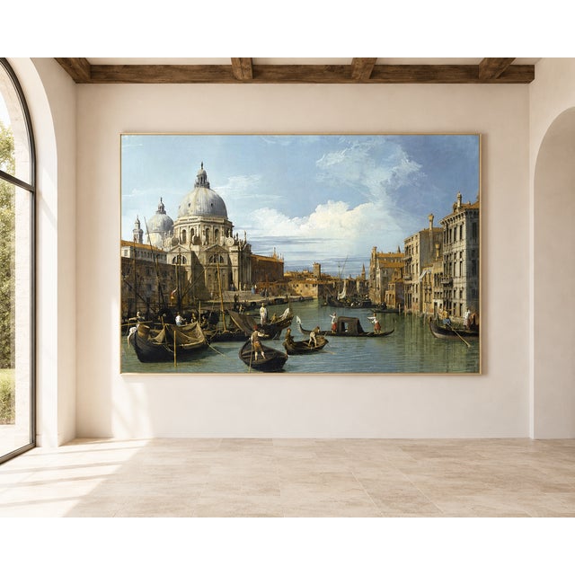 The Entrance to the Grand Canal, Venice by Canaletto, Vintage Art Print, 60" X 40" For Sale In Buffalo - Image 6 of 10